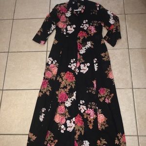 Zara floral maxi dress